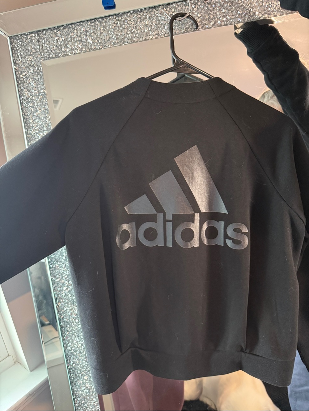 Adidas Black Logo zip up jacket